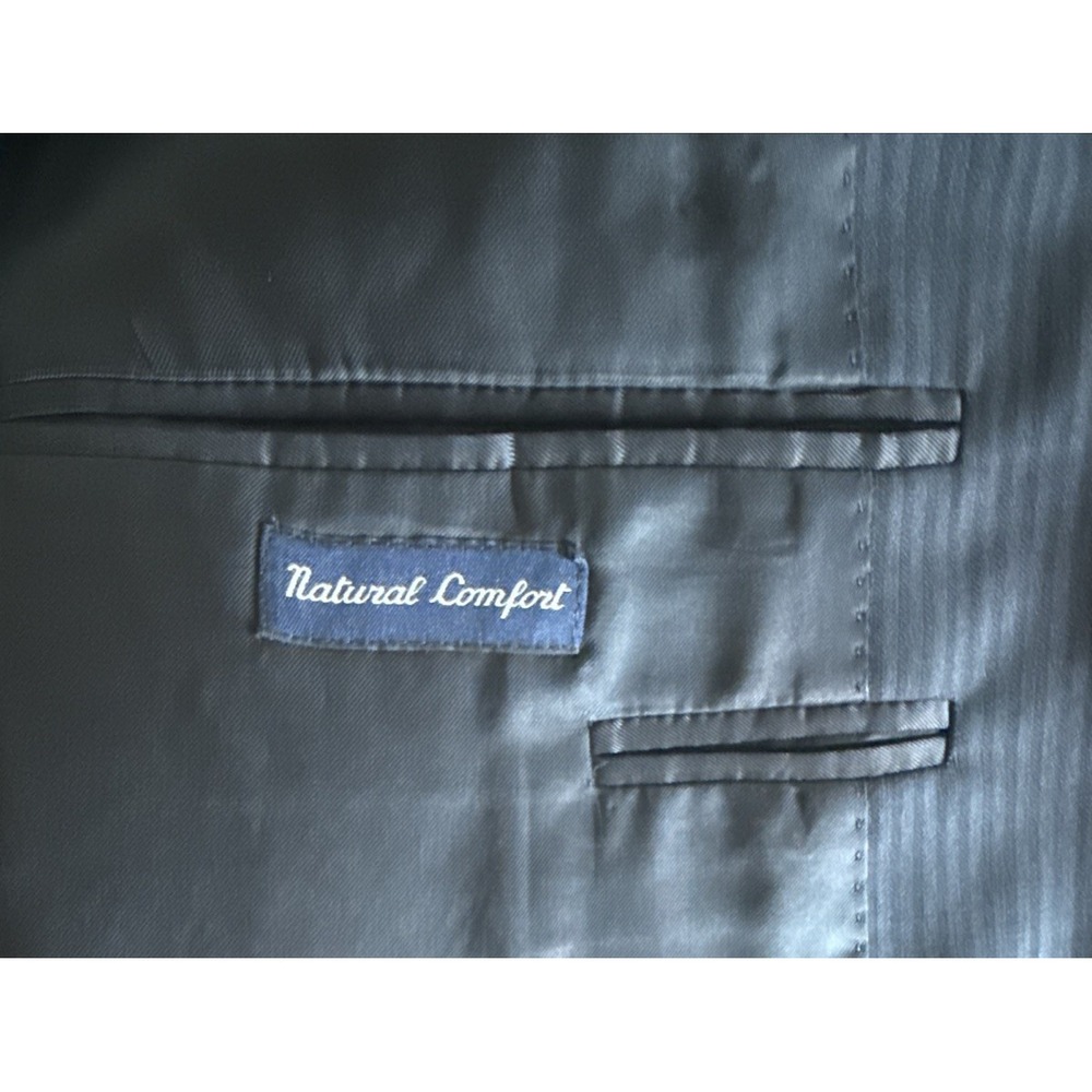 Canali Dark Navy Pinstripe 100% Wool Suit Coat 54 L Business Italy‎ - Picture 7 of 7